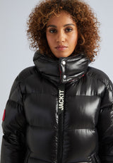 EZ Slick Puffer Hooded Ultra Long Jacket