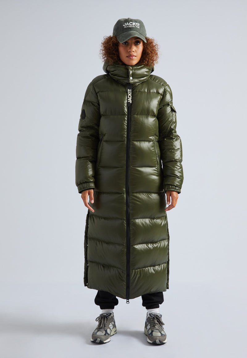 EZ Slick Puffer Hooded Ultra Long Jacket